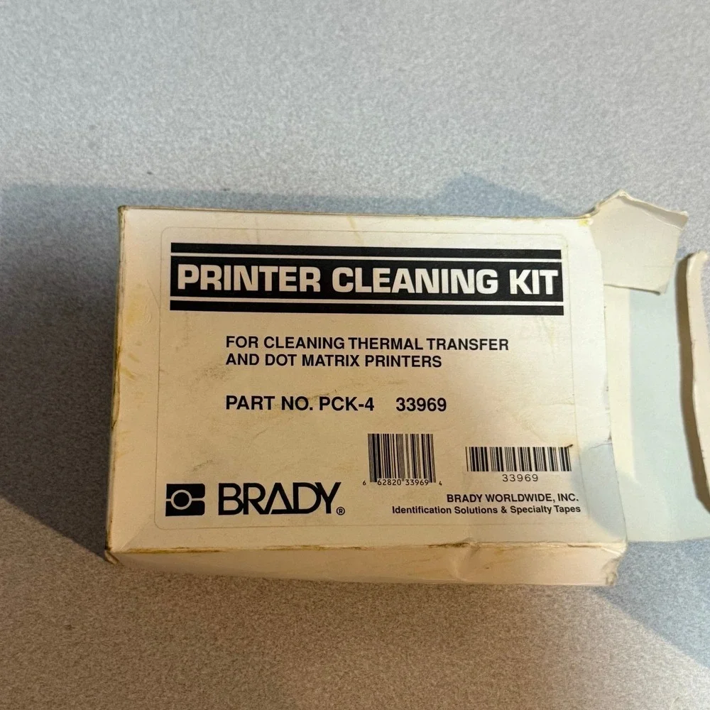 Brady 33969 Thermal Transfer and dot matrix‎ Printer Cleaning Kit 50% full